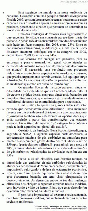 relação às estruturas do texto julgue os itens subse