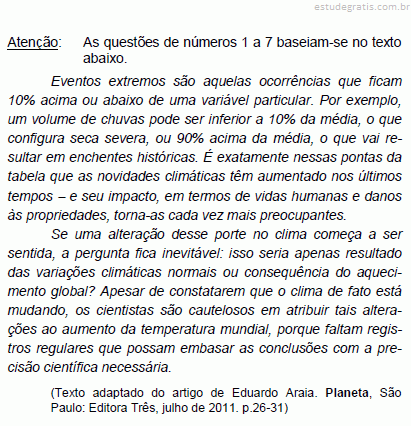 De acordo o texto está correto afirmar