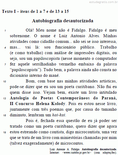 Julgue Os Itens Seguintes Referentes Aos Texto