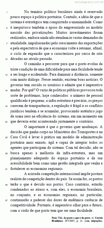 Julgue Os Itens Que Se Seguem Referentes Ao Texto Acima