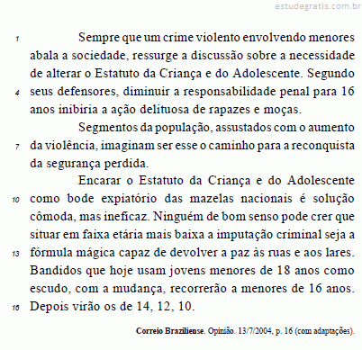 Julgue Os Seguintes Itens A Respeito Do Texto Acima