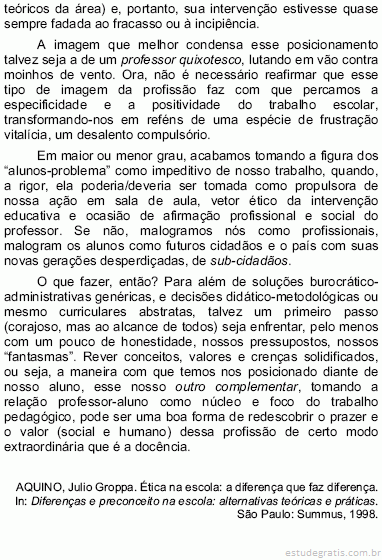 Leia O Texto Abaixo Para Responder às Questões De 11 A 15...